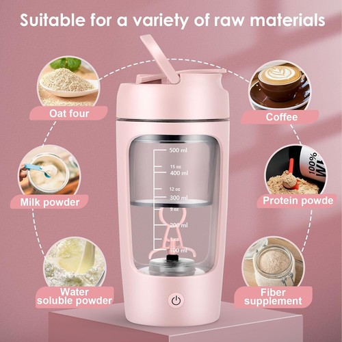 650ML Elektrischer Shaker Protein BPA Frei Blender Mixer Akku Wasserflasche USB - Bild 5 von 19