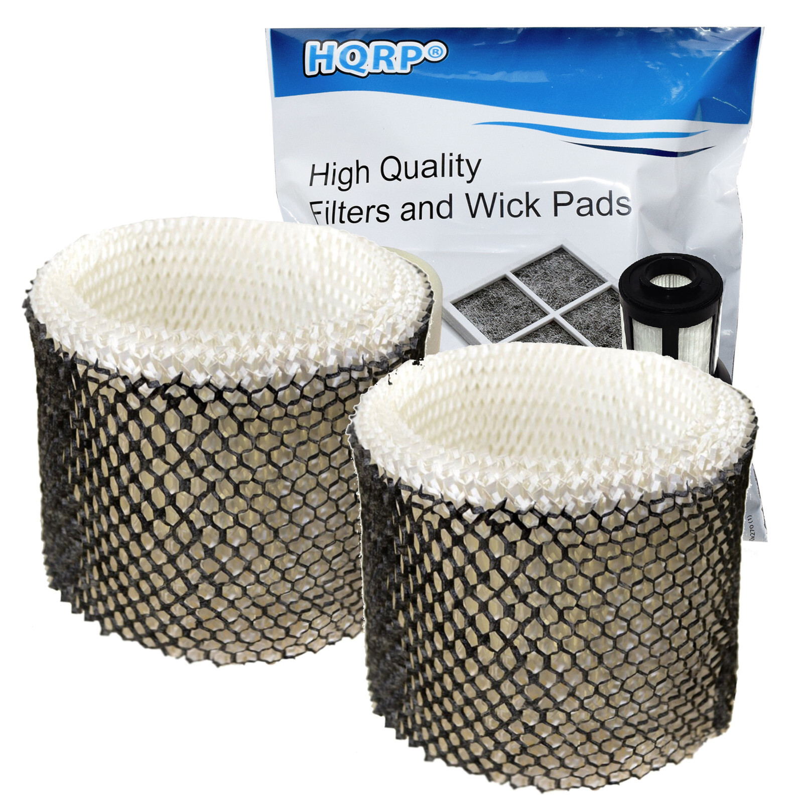 2-Pack HQRP Wick Filter for Honeywell HCM-890 HCM-890B HEV320 HEV320B HEV320W