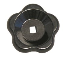 Sterngriff &oslash; 80mm L&auml;nge 23mm schwarz Thermoplast f&uuml;r Achse 9x9mm