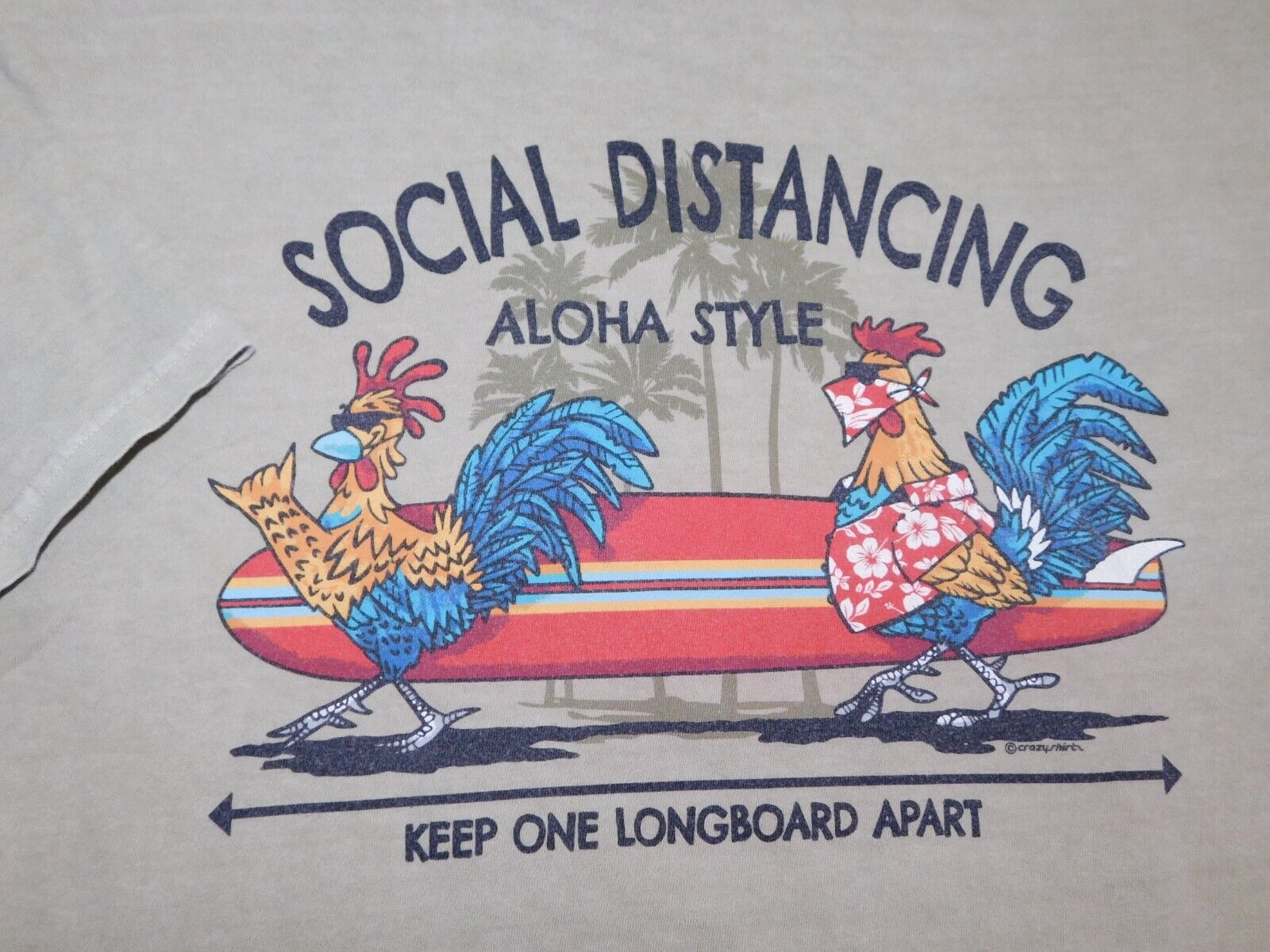 Crazy Shirts Hawaii, Hemp Dyed Shirt, Social Dist… - image 1