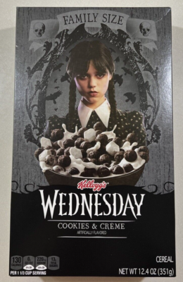 New 2024 Kellogg's Limited Edition WEDNESDAY Cookies & Creme