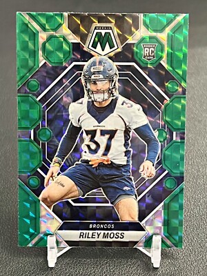 2023 Panini Mosaic Green Prizm Riley Moss Denver Broncos Rookie RC #358