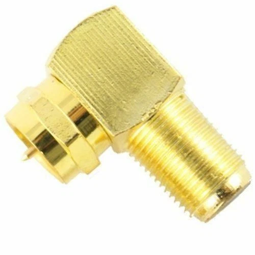 40x 90-Degree Right Angle Gold Plated F RG59 RG6U Coaxial Coax Connector Adapter - Picture 7 of 16