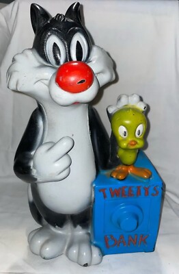 1972年米国製 ヴィンテージシルベスター＆トゥイーティーピギーバンク貯金箱 VINTAGE SYLVESTER THE CAT AND TWEETY BIRD 1972 COIN BANK | eBay