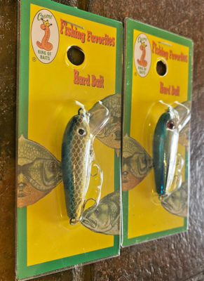 Lot Of 4. Crème Fishin Favorites Topwater Crankbaits. Black Purple Back