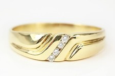 0.10 Ct Round Simulated Diamond 925 Yellow Gold Plated For Fathers Day