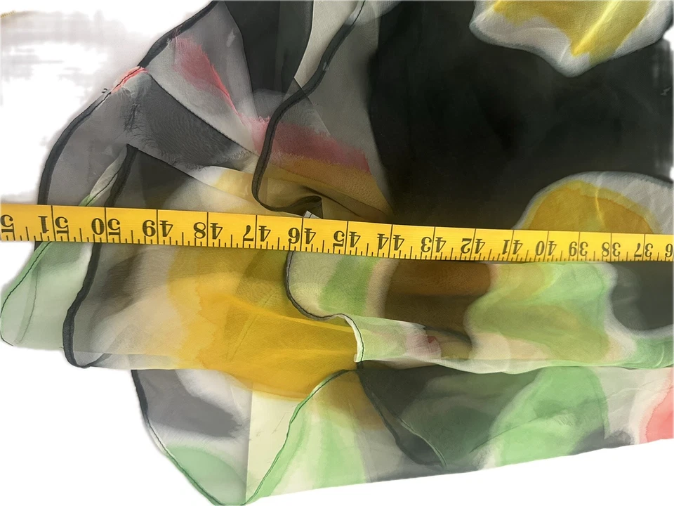 Vestido midi de hadas floral coqueto transparente con volantes de seda años 60 Mr Blackwell S/M Foto 4 de 4