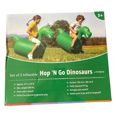 Hearthsong Inflatable Ride-On Bouncing Dinosaurs Set of 2 48'' L x 20'' W x 36''