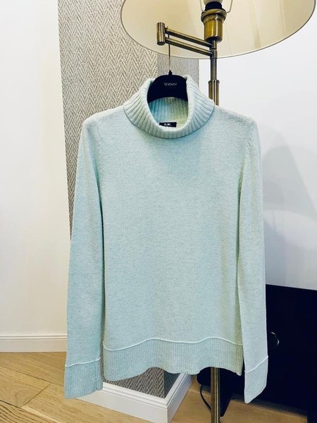 Women Gerry Weber Turtleneck Turquoise Wool 36 / S