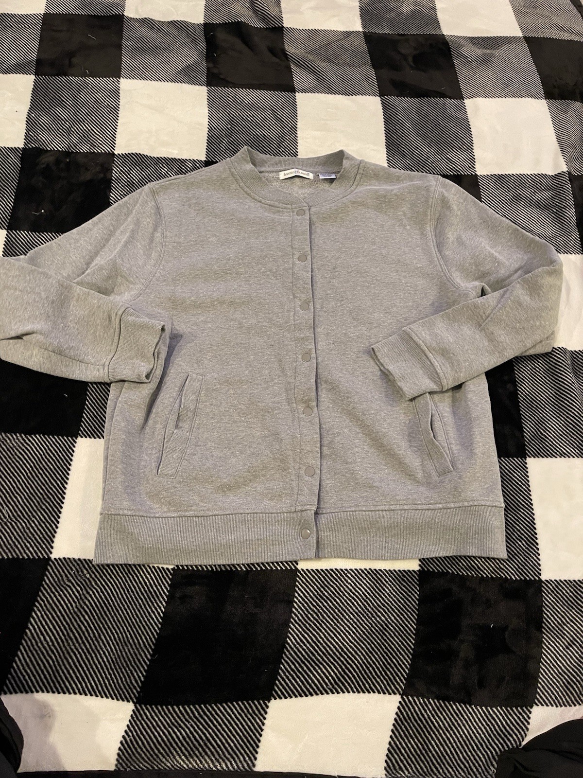 Hasting & Smith Grey Snap Button Sweatshirt - image 1