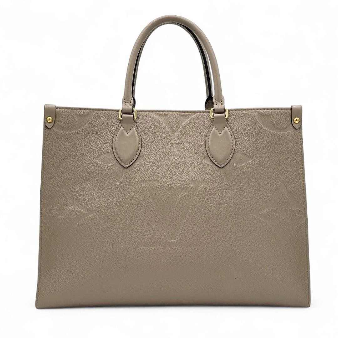 LOUIS VUITTON Monogram Empreinte Onthego MM Tote Bag in Black M45607