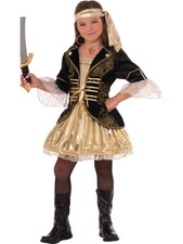 Golden Seas Pirate Girl's Costume Small 4-6