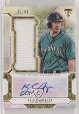 2018 Topps Triple Threads Single Jumbo Relics 51/63 Kyle Seager Auto 5w7