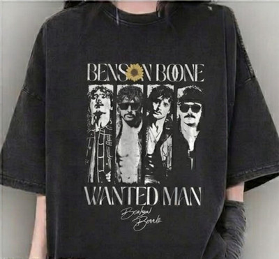 Benson Boone Wanted Man Graphic T-Shirt   Retro Band Tee