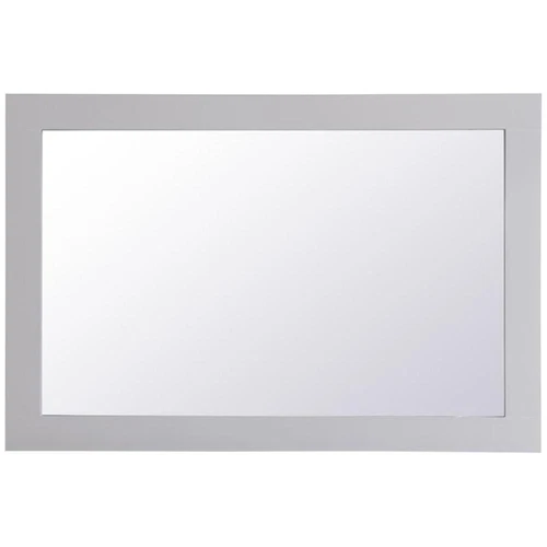 Elegant Decor Aqua 36" x 24" Wood Frame Bathroom Mirror in Gray - Picture 4 of 10