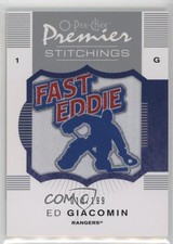 2007-08 O-Pee-Chee Premier Stitchings 14/199 Ed Giacomin #PS-EG HOF n1u