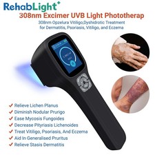 Compact 308nm Excimer UVB Light Therapy Unit for Home Skin Care with Travel Bag