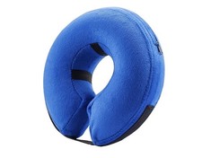 Inflatable Blue Dog Cat Soft Cone Collar Neck Recovery Donut Medium M NEW