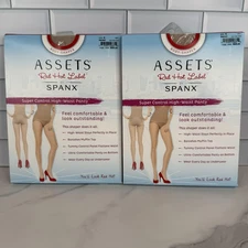 Assets Red Hot Label Spanx 2 Pack Womens 6 Barest High Waist Shaper Panty