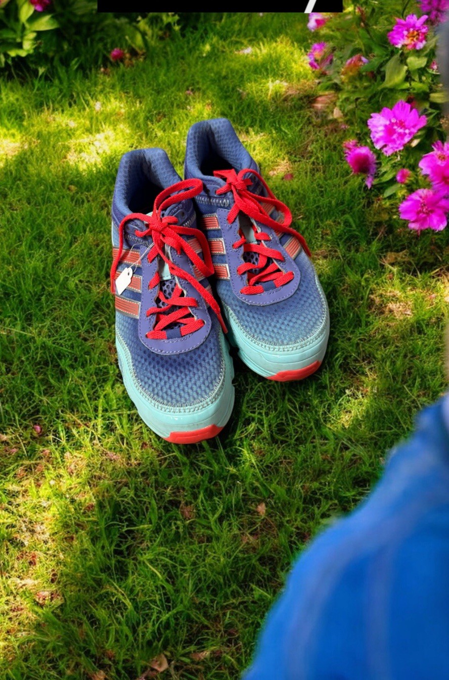 SAOLA Adidas Ortholite Bambini Scarpe Ragazza Blu Rosso Taglia 3 Running Suola Antiscivolo.!