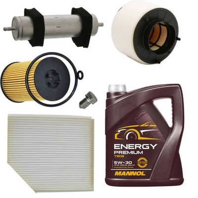 MANNOL 5L & ALL FILTERS FULL SERVICE KIT FOR AUDI Q5 2.0 TDI QUATTRO 2008-17