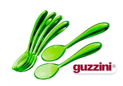 Guzzini Set 6 Teelöffel Säuregrün