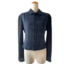 tricot COMME des GARCONS Wool Jacket Check Ad 1997 Women Japan One Size