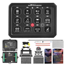 Switch Panel 12 Gang RGB Touch Control For Truck Boat UTV 80A Memory Function