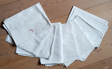 8 verschiedene Damast Stoffservietten Baumwoll-Damast quadratisch u. rechteckig