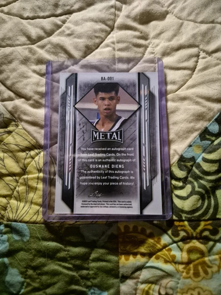 2022 Leaf Metal - Ousmane Dieng #BA-OD1 Silver Refractor (AU, RC) - Image 2 of 2