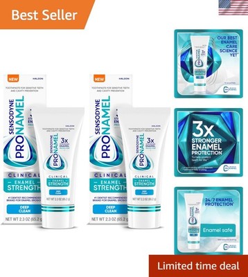 Clinical Enamel Strength Toothpaste, Deep Clean, 2.3 oz Pack of 2