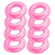 8 Pcs Inflatable Pool Float 28 Inches Swim Tubes Bulk for Adult  Pool Pink