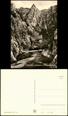 Thale (Harz) Harz Bodekessel mit Roẞtrappenfelsen zur DDR-Zeit 1963