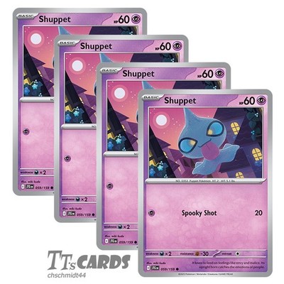 Shuppet 059/159 x4 Playset 4x - Pokemon S&V Journey Together JTG - 4 Card Set