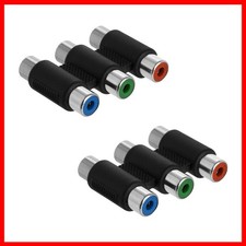 2 Pack 3 RCA AV Audio Video Female to Female Jack Coupler Adapter 3RCA Connector
