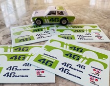 Auto World AFX Green DATSUN 510 Decals
