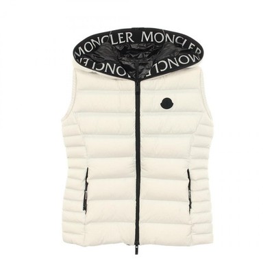 MONCLER ARLETTE GILET ジレ　ベスト　フレア　ホワイト MONCLER ALITERSE Hooded Down vest Sleeveless 1A00022 Nylon White