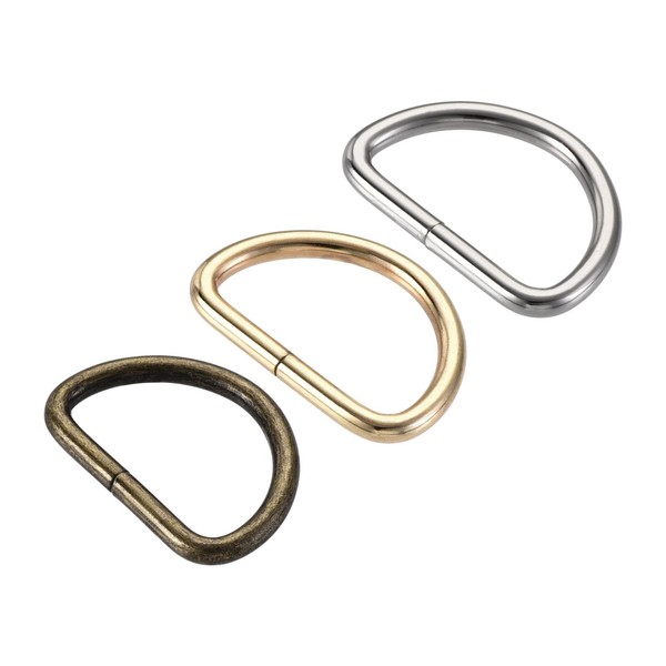 Metall D-Ring 32Mm Schnalle Silberton, Goldton, Bronzeton (Insgesamt 15 StüCk)-image