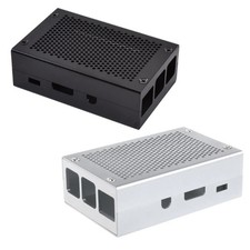 Aluminum Alloy Shell Grid Cooling Box For Raspberry Pi 3 Model B Pi 2/B , Blac