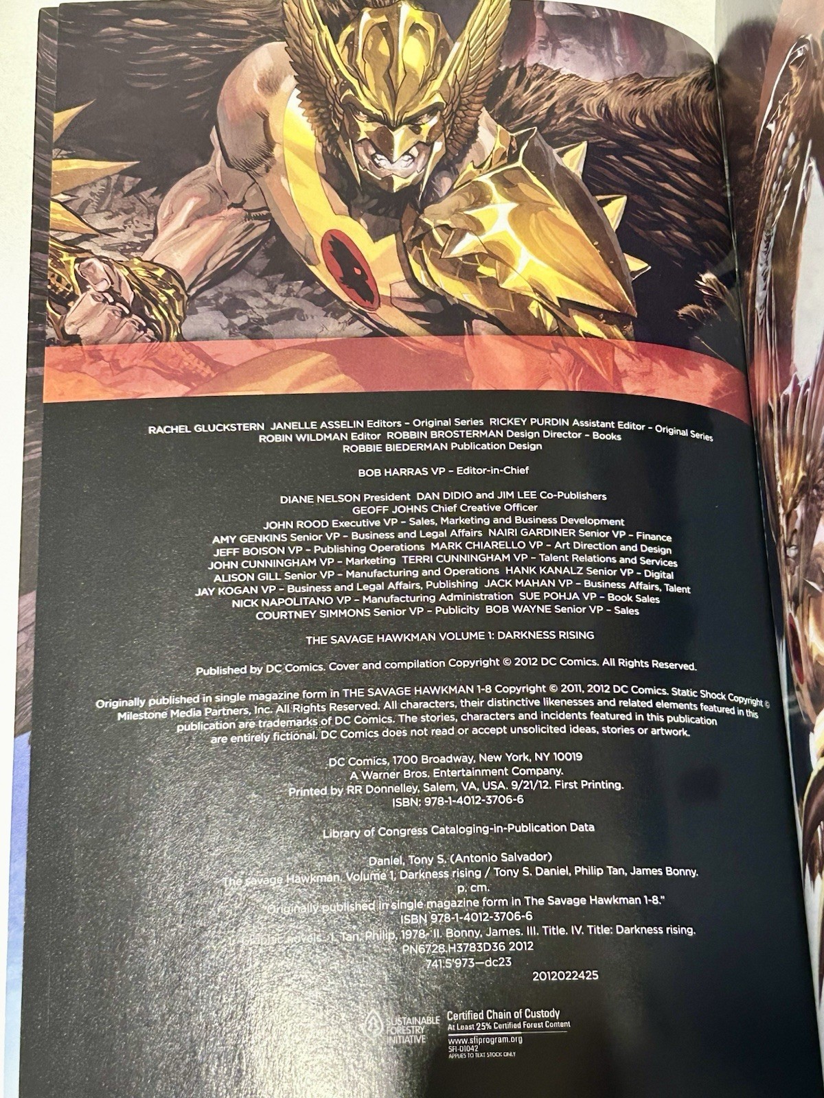 THE SAVAGE HAWKMAN VOL. 1: DARKNESS RISING~1st Print~Tony S. Daniel~New 52~NEW