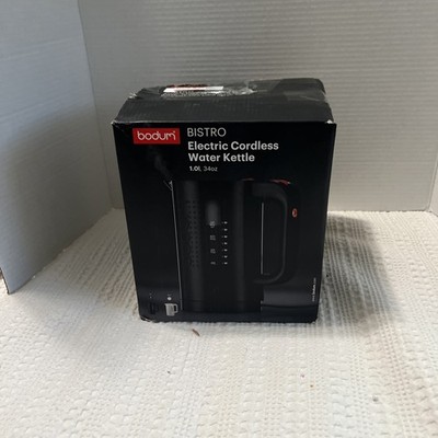 Bodum Bistro Electric Water Kettle 1.0L 34oz Black 11452 Cordless