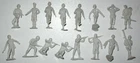 Marx 1960s-1970s Light Grey German Soldiers Complete Mold Set Lot Five