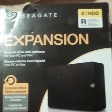 Seagate Expansion 8TB External HDD Hard Drive, Black - Compatible with PC & Mac