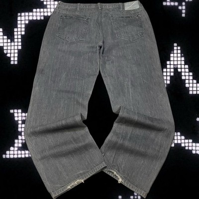 Grunge Sean John Baggy Grey Denim Studded Jeans Men s Size 40