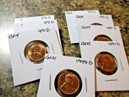 1949-D LINCOLN CENT GEM BU   XO