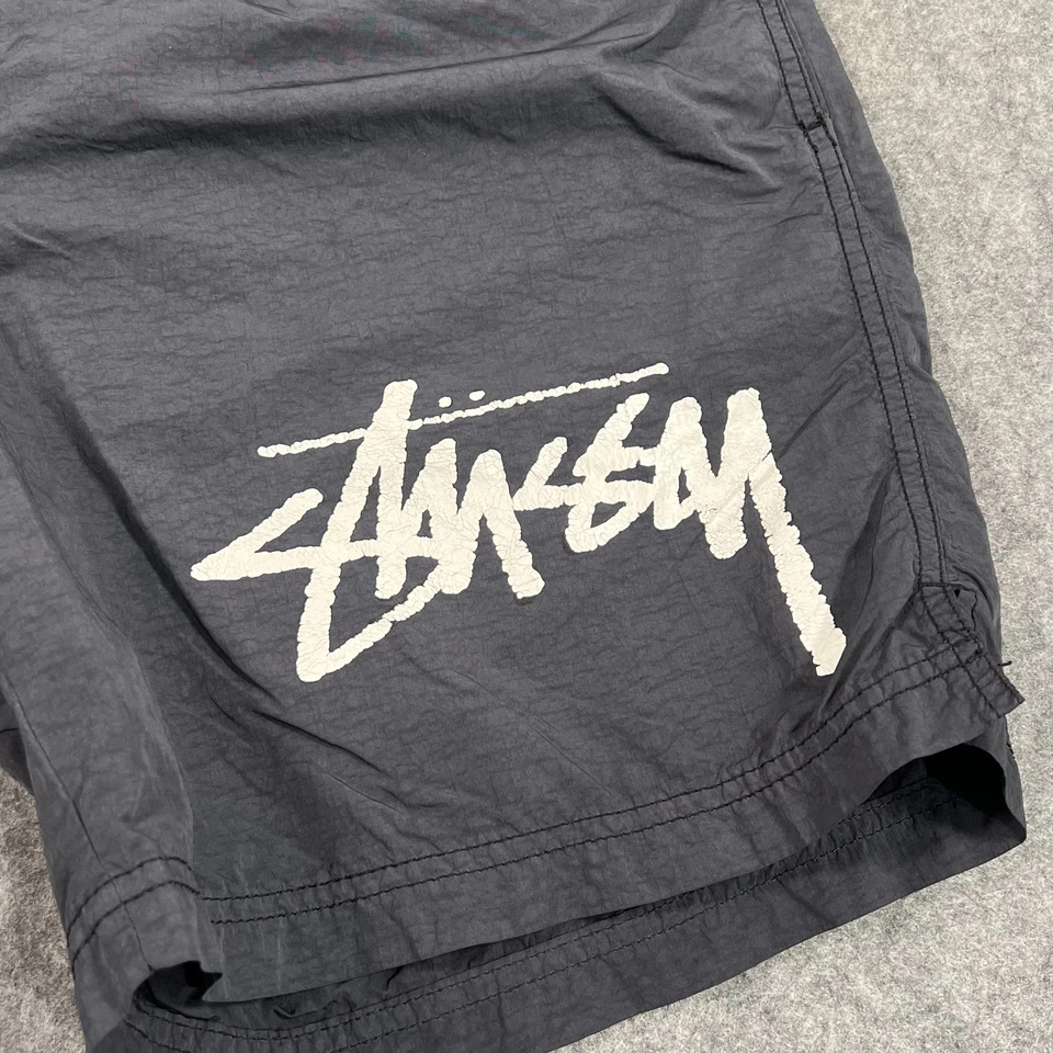 Nike X Stussy Negro Gráfico Traje de Baño Pantalones Cortos de Agua Para Hombre Talla Mediana Foto 2 de 4