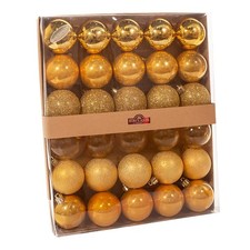 60MM Shatterproof Gold Ball Christmas Ornaments 30 Piece Set PL0886GO