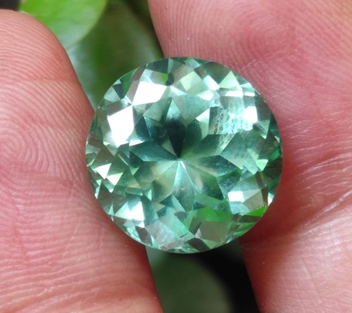 8.10 Ct Natural Blue-Green Sapphire Certified Round Cut Montana Loose Gemstone - Picture 5 of 11