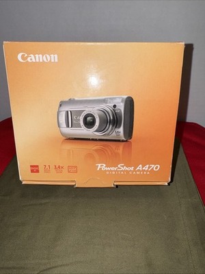 Canon PowerShot A470 7.1MP Digital Camera - Gray for sale online
