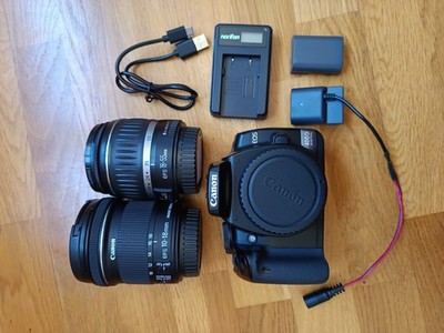 Canon EOS 400D mit 18 - 55mm Kitobjektiv und 10 - 18mm Weitwinkel Objektiv